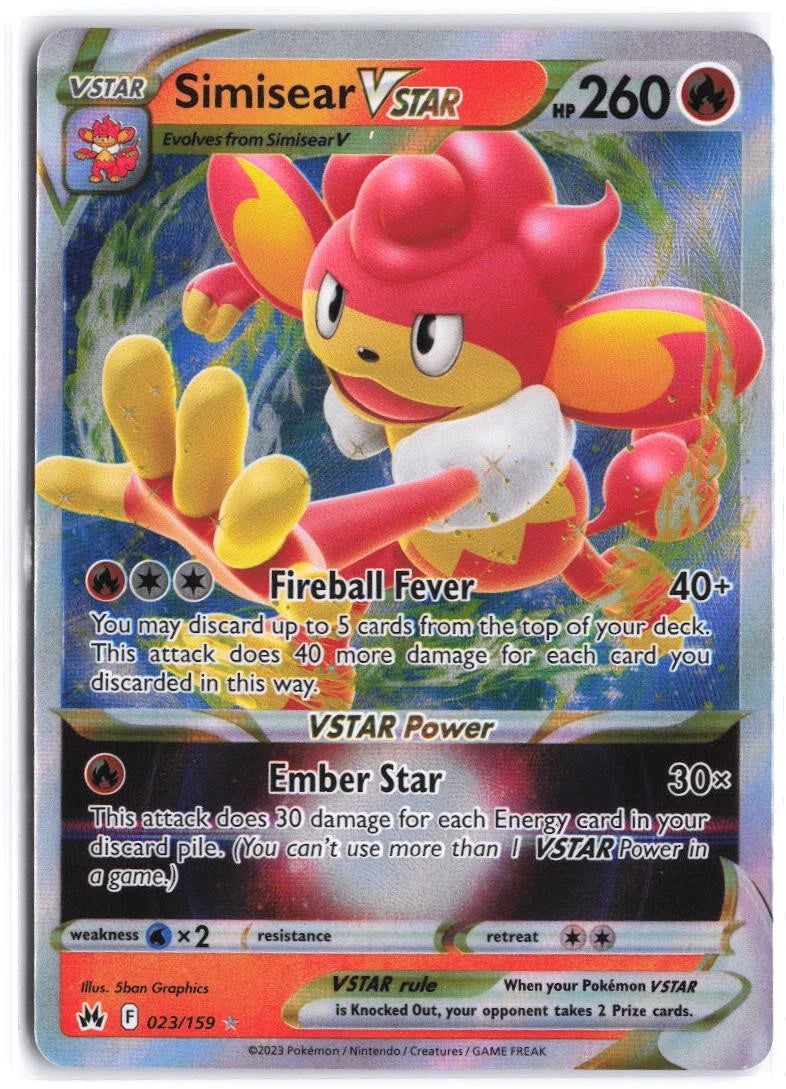 Load image into Gallery viewer, Simisear VSTAR #023/159 Crown Zenith 2023 NM
