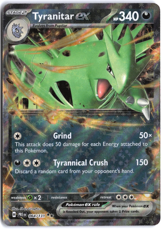 Tyranitar ex #064/131 Ultra Rare Prismatic Evolutions 2025 NM
