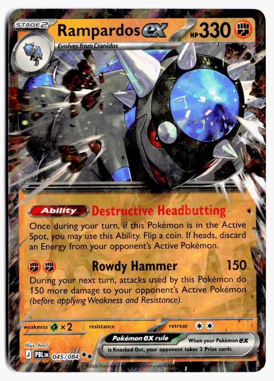 Rampardos ex #045/084 Pitch Black NM