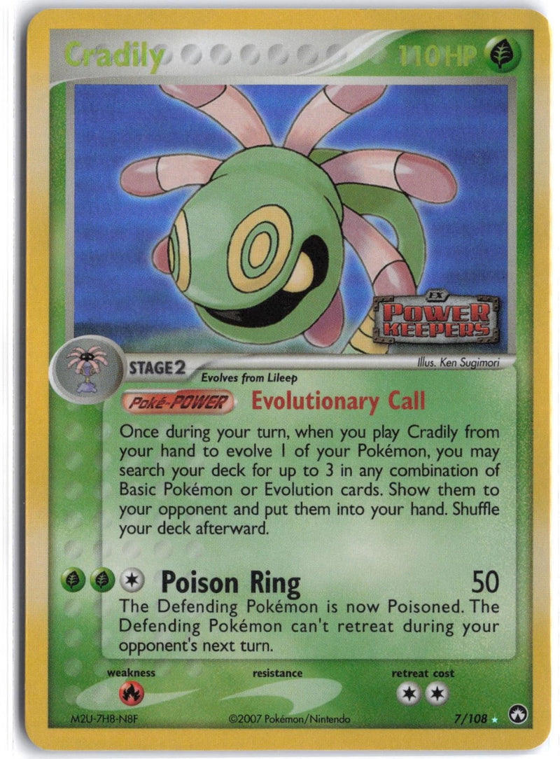 Load image into Gallery viewer, Cradily #7/108 EX Power Keepers 2007 LP
