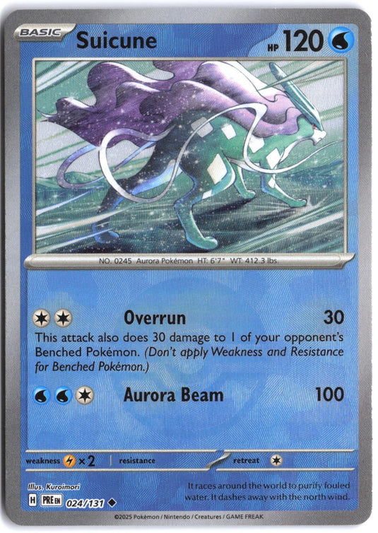 Suicune #024/131 Poke Ball Reverse Holo Prismatic Evolutions 2025 NM