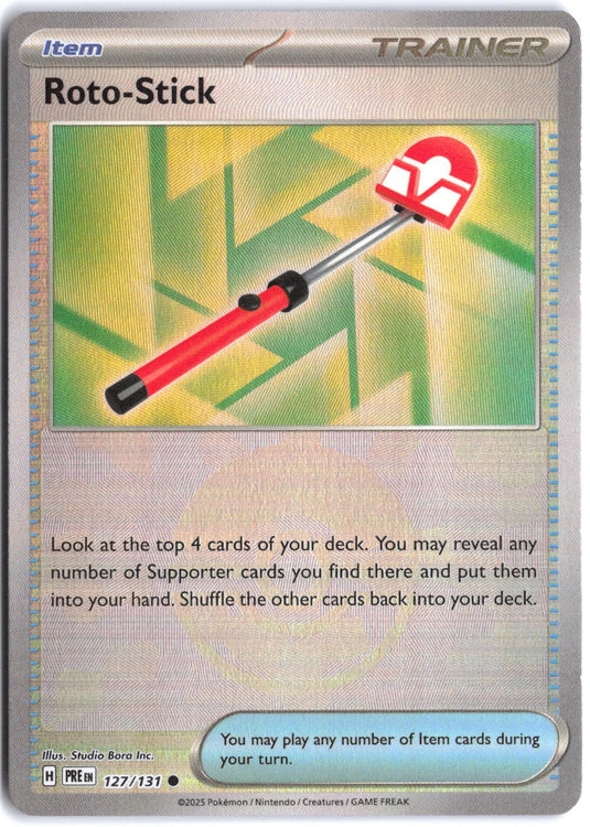 Roto-Stick #127/131 Poke Ball Reverse Holo Prismatic Evolutions 2025 NM