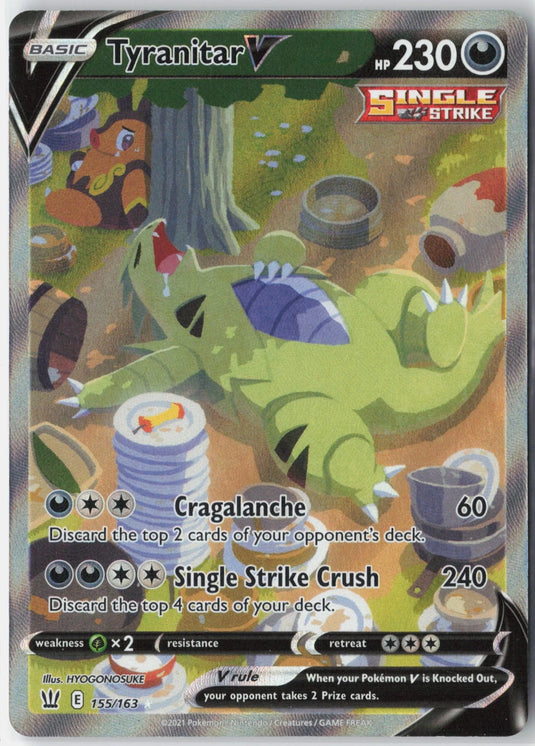 Tyranitar V #155/163 Ultra Rare Battle Styles 2021 NM