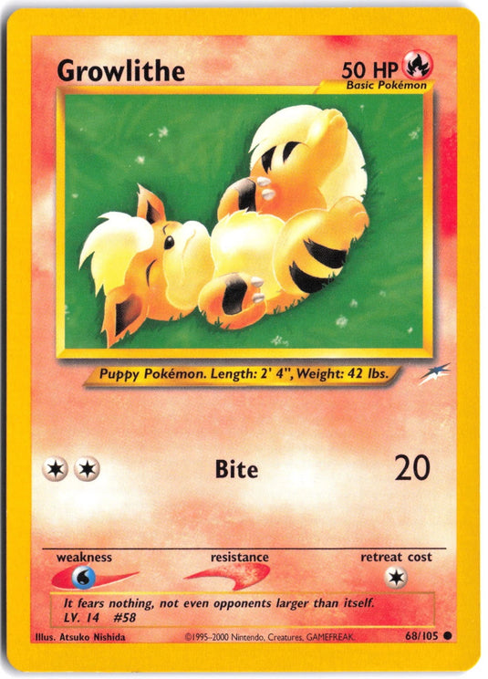 Growlithe #68/105 Neo Destiny Unlimited 2002 MP