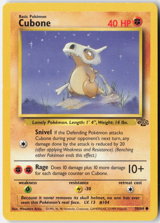 Cubone #50/64 Jungle Unlimited 1999 MP