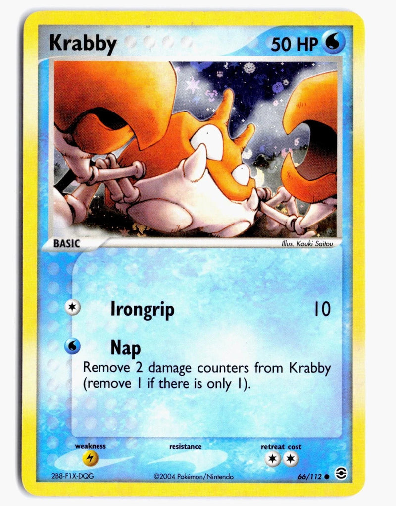 Load image into Gallery viewer, Krabby #66/112 EX Fire Red &amp; Leaf Green 2004 MP
