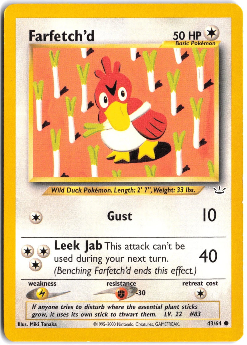 Load image into Gallery viewer, Farfetch'd #43/64 Neo Revelation Unlimited 2001 LP
