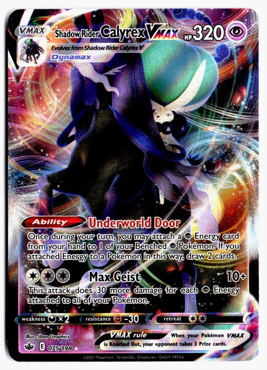 Shadow Rider Calyrex VMAX #075/198 Chilling Reign 2021 NM