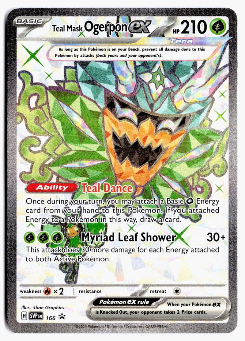 Load image into Gallery viewer, Teal Mask Ogerpon ex #166 SVP Black Star Promo 2024 NM
