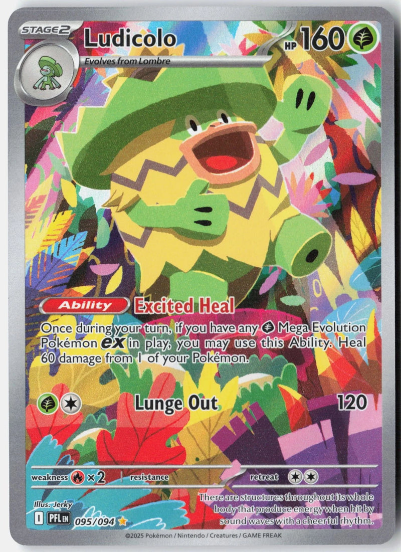 Load image into Gallery viewer, Ludicolo #095/094 Illustration Rare Phantasmal Flames 2025 NM
