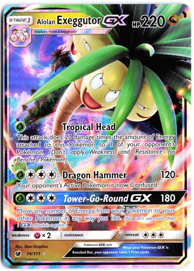 Load image into Gallery viewer, Alolan Exeggutor GX #74/111 Crimson Invasion 2017 LP
