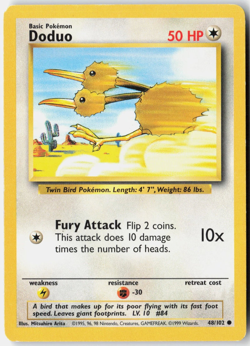 Load image into Gallery viewer, Doduo #48/102 Base Set Unlimited 1999 HP
