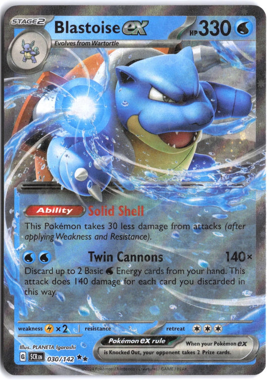 Blastoise ex #030/142 Ultra Rare Stellar Crown 2024 NM