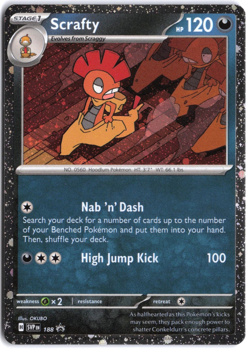 Load image into Gallery viewer, Scrafty #188 SVP Black Star Promo 2025 NM
