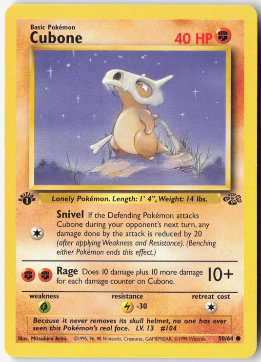 Cubone #50/64 Jungle 1st Edition 1999 LP