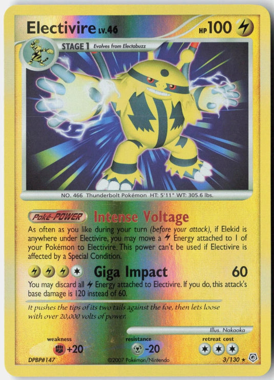 Electivire #3/130 Diamond & Pearl 2007 LP
