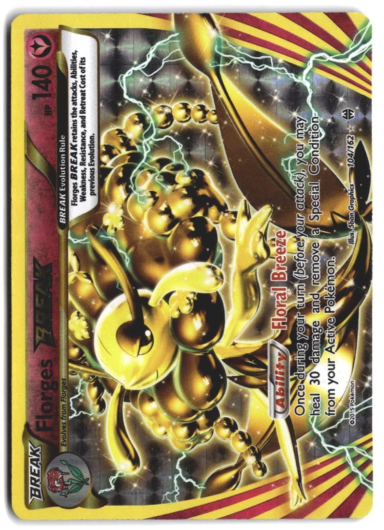 Load image into Gallery viewer, Florges BREAK #104/162 BREAKthrough 2015 LP

