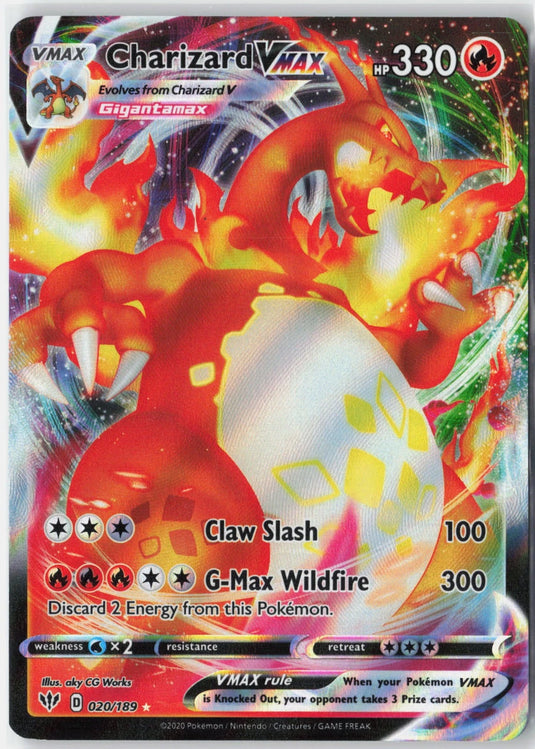 Charizard VMAX #020/189 Ultra Rare Darkness Ablaze 2020 NM