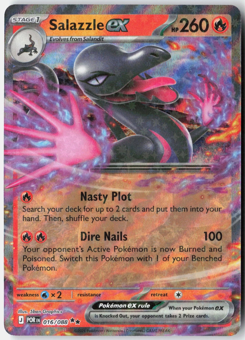 Load image into Gallery viewer, Salazzle ex #016/088 Ultra Rare Perfect Order NM
