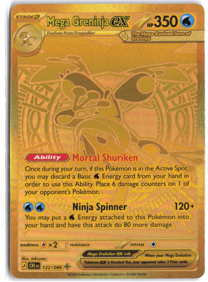 Load image into Gallery viewer, Mega Greninja ex #122/086 Mega Hyper Rare Chaos Rising NM
