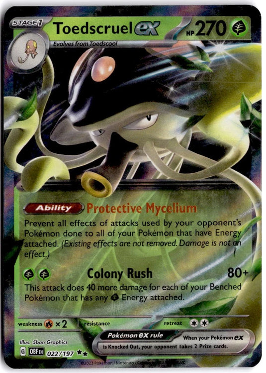 Toedscruel ex #022/197 Obsidian Flames 2023 NM