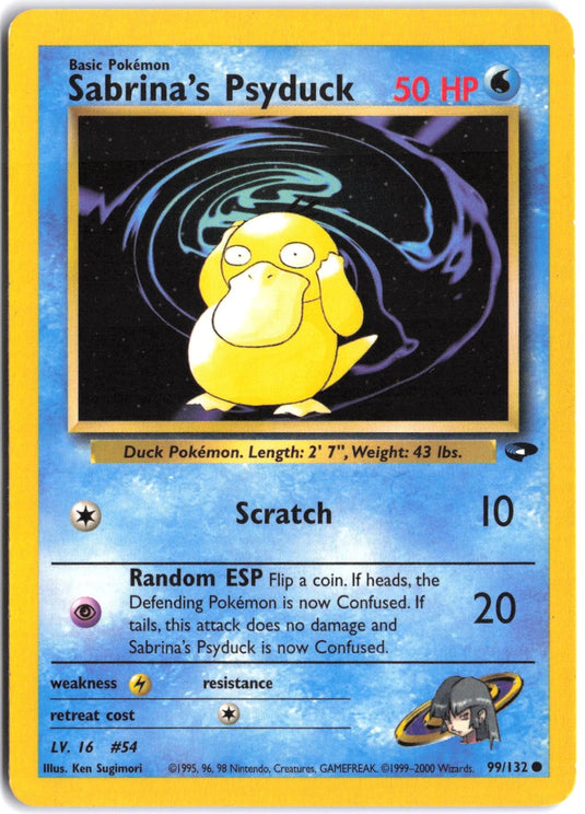 Sabrina's Psyduck #99/132 Gym Challenge Unlimited 2000 MP