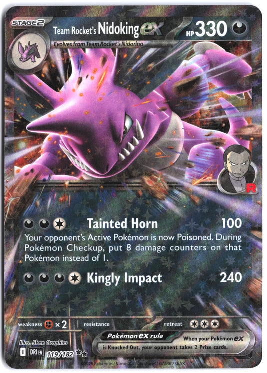 Team Rocket's Nidoking ex #119/182 Destined Rivals 2025 NM