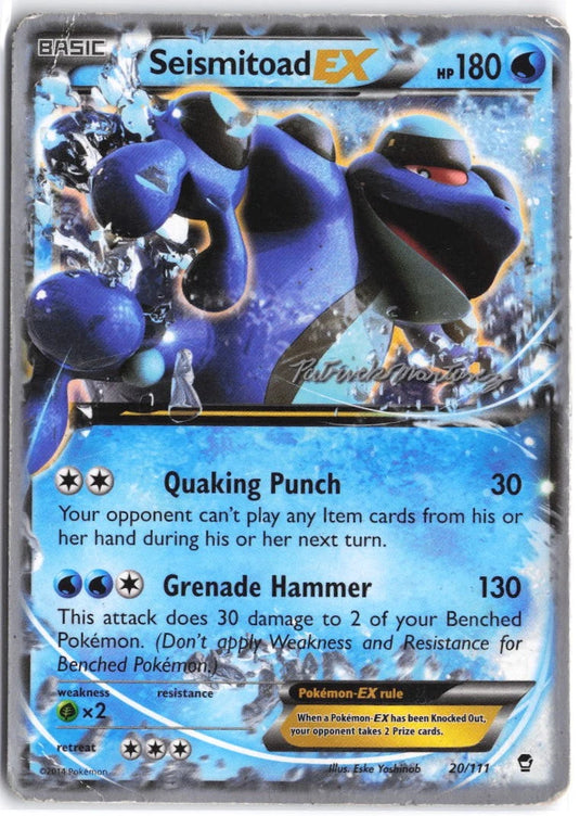 Seismitoad EX #20/111 Furious Fist 2014 HP