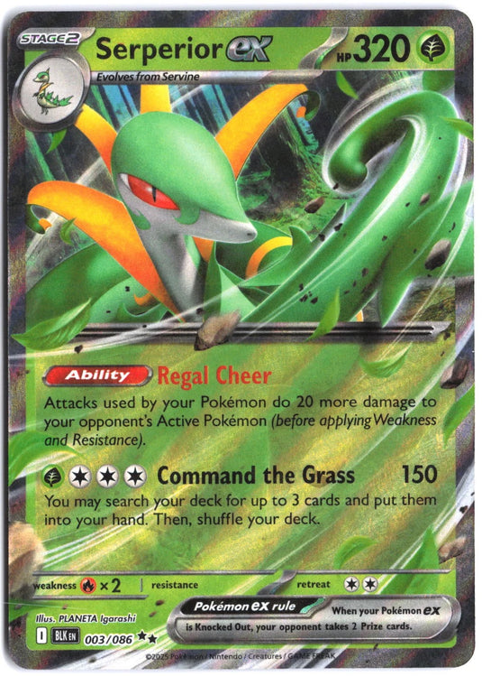Serperior ex #003/086 Black Bolt 2025 NM