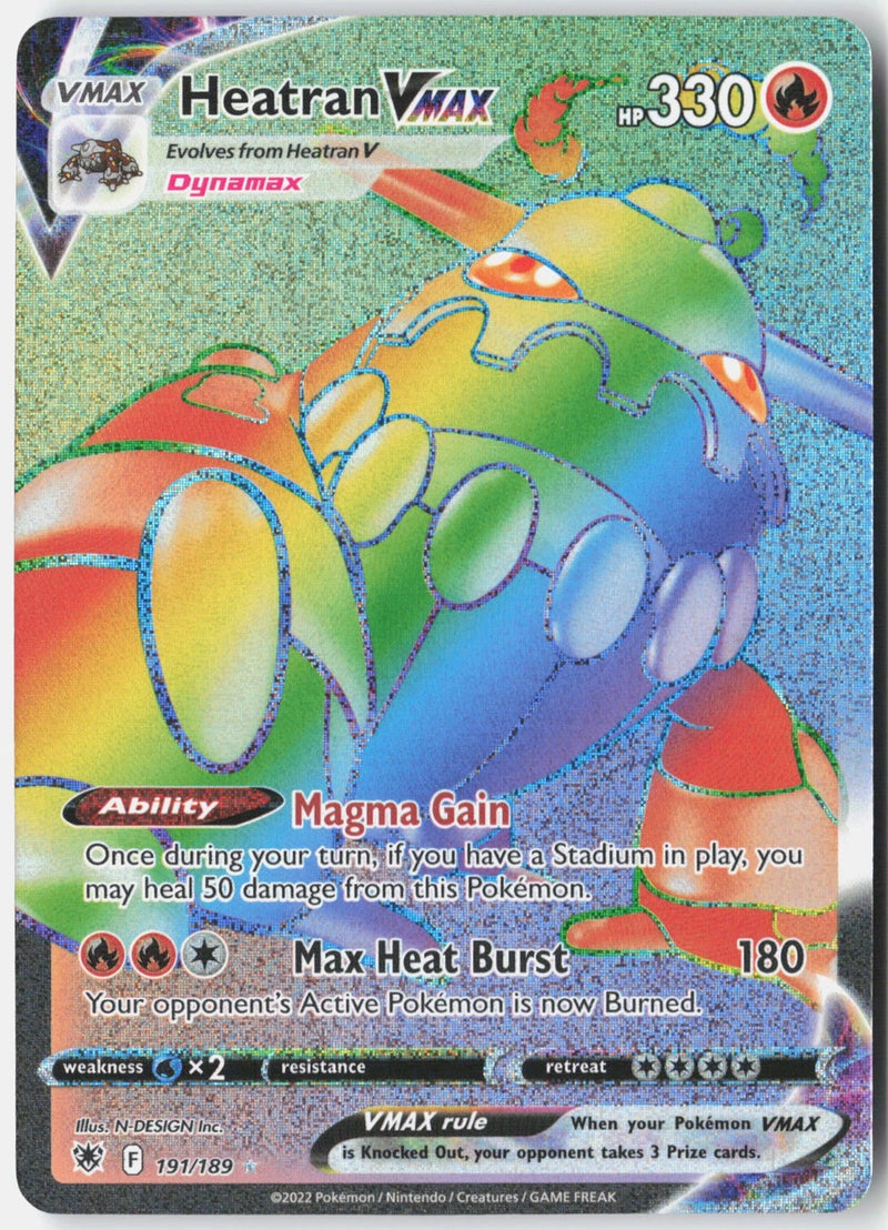 Load image into Gallery viewer, Heatran VMAX #191/189 Rainbow Rare Astral Radiance 2022 NM
