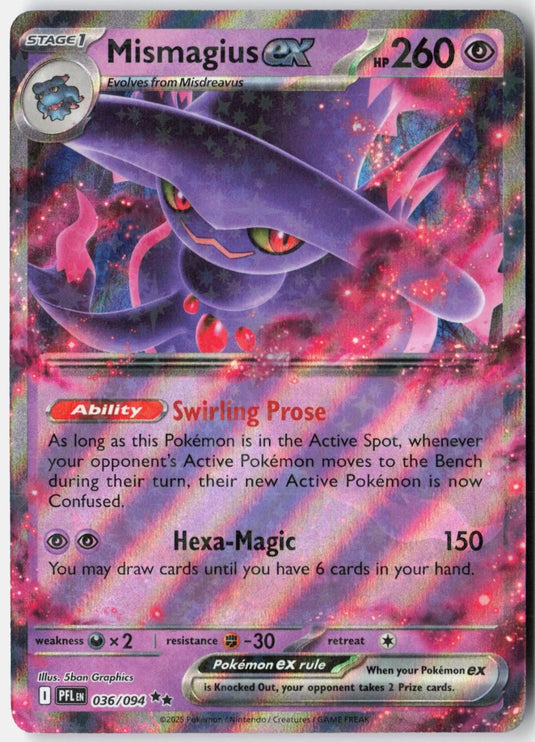 Mismagius ex #036/094 Phantasmal Flames 2025 NM