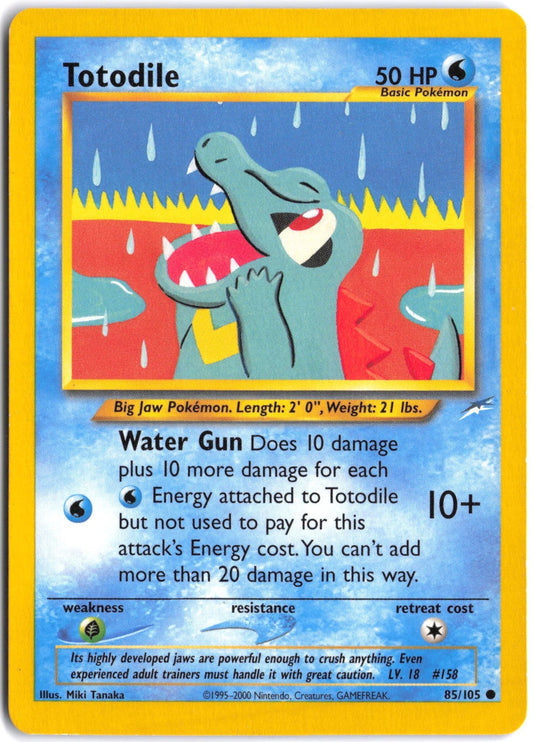 Totodile #85/105 Neo Destiny Unlimited 2002 MP