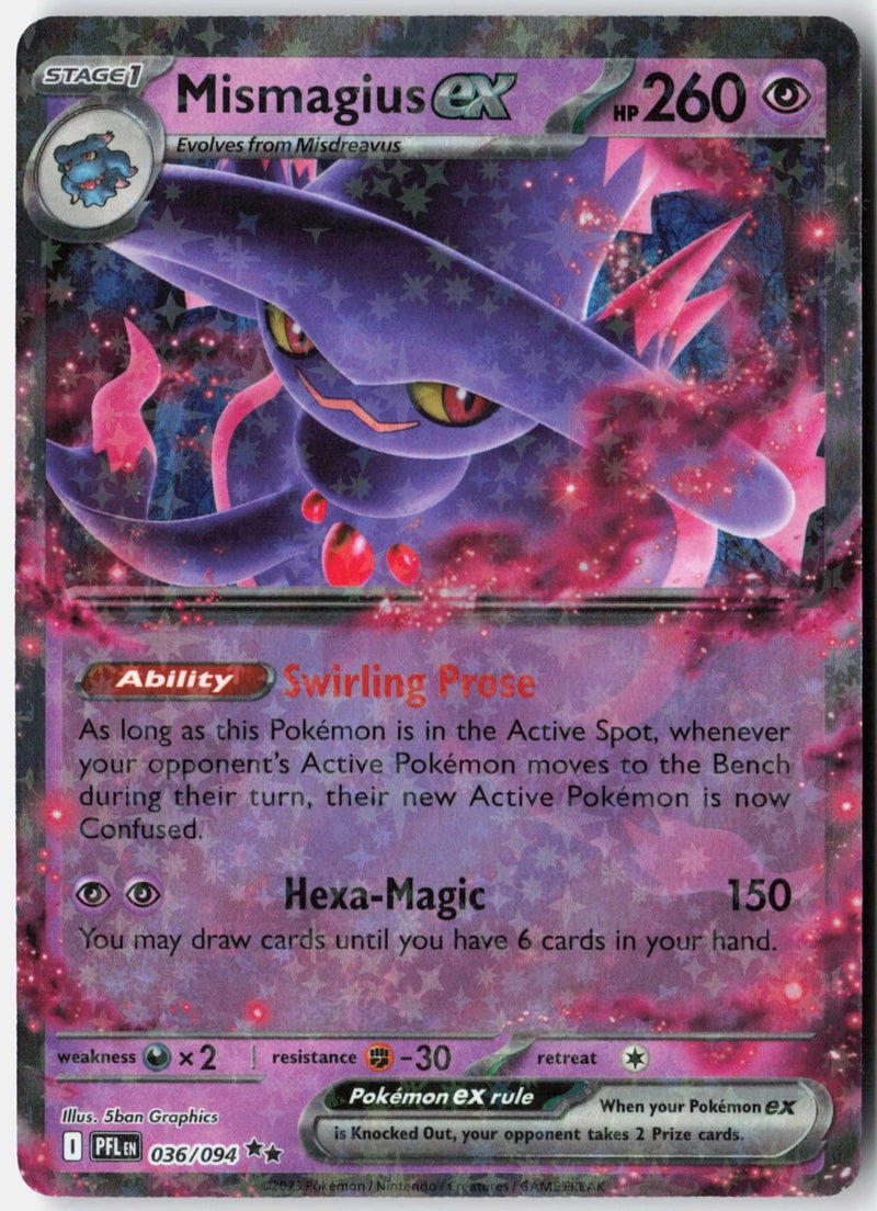Load image into Gallery viewer, Mismagius ex #036/094 Ultra Rare Phantasmal Flames 2025 NM
