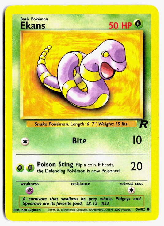Ekans #56/82 Team Rocket Unlimited 2000 HP