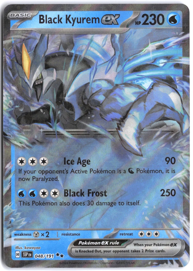 Load image into Gallery viewer, Black Kyurem ex #048/191 Ultra Rare Surging Sparks 2024 NM
