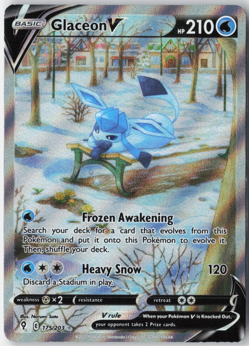Load image into Gallery viewer, Glaceon V #175/203 Ultra Rare Evolving Skies 2021 NM
