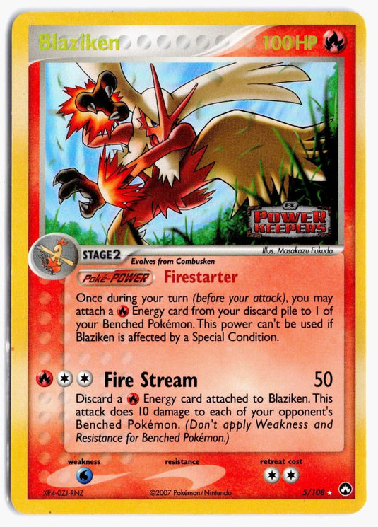 Blaziken #5/108 EX Power Keepers 2007 LP