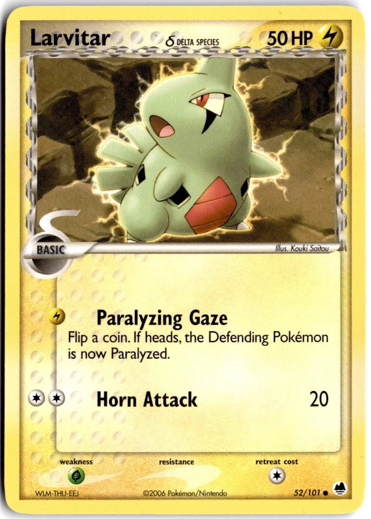 Load image into Gallery viewer, Larvitar #52/101 EX Dragon Frontiers 2006 LP
