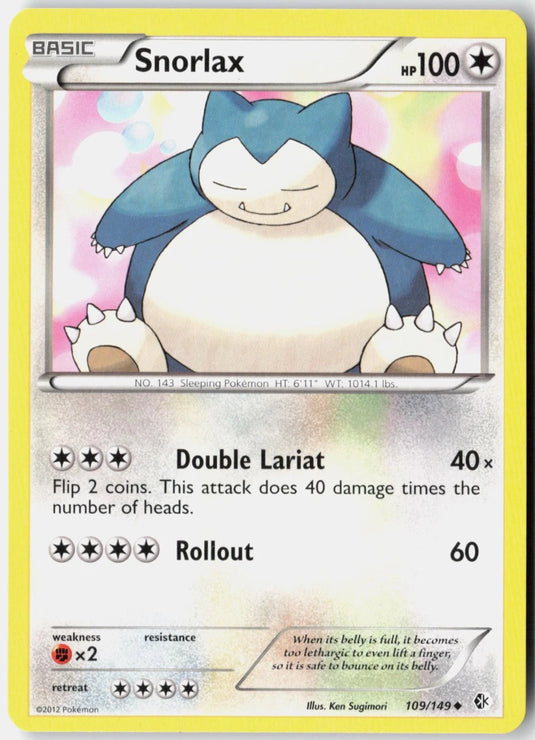 Snorlax #109/149 Boundaries Crossed 2012 NM