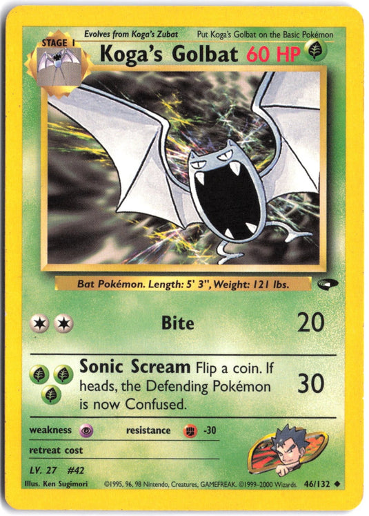 Koga's Golbat #46/132 Gym Challenge Unlimited 2000 MP