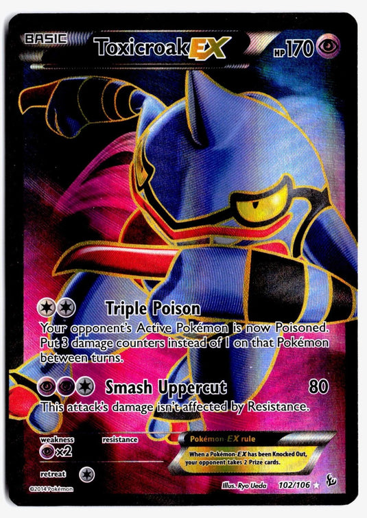 Toxicroak EX #102/106 Flashfire 2014 NM