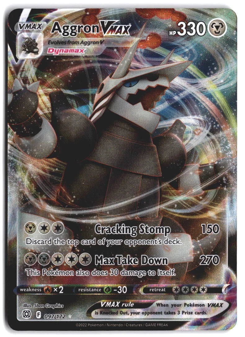 Load image into Gallery viewer, Aggron VMAX #097/172 Brilliant Stars 2022 NM
