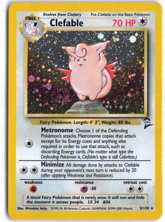 Clefable #5/130 Base Set 2 2000 LP