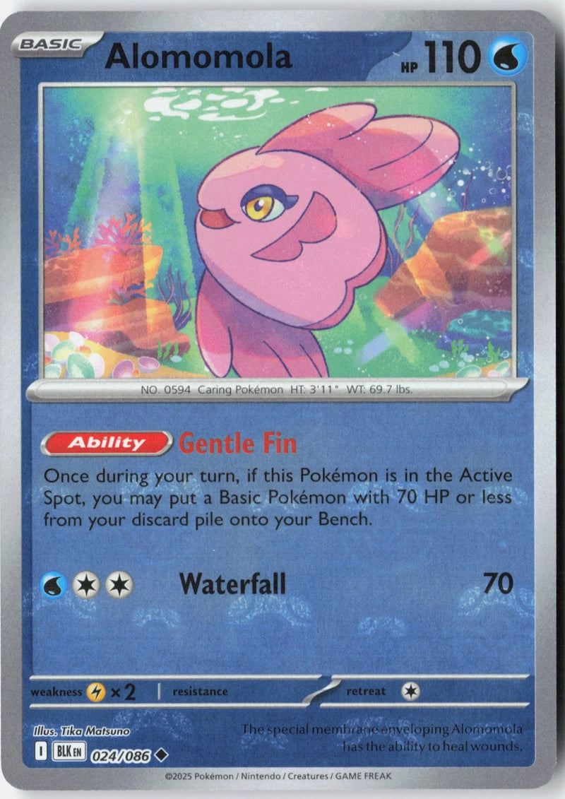 Load image into Gallery viewer, Alomomola #024/086 Master Ball Reverse Holo Black Bolt 2025 NM

