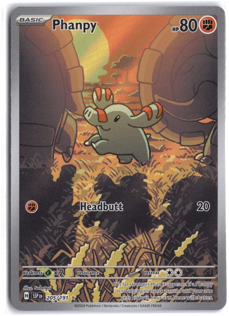 Load image into Gallery viewer, Phanpy #205/191 Illustration Rare Surging Sparks 2024 NM
