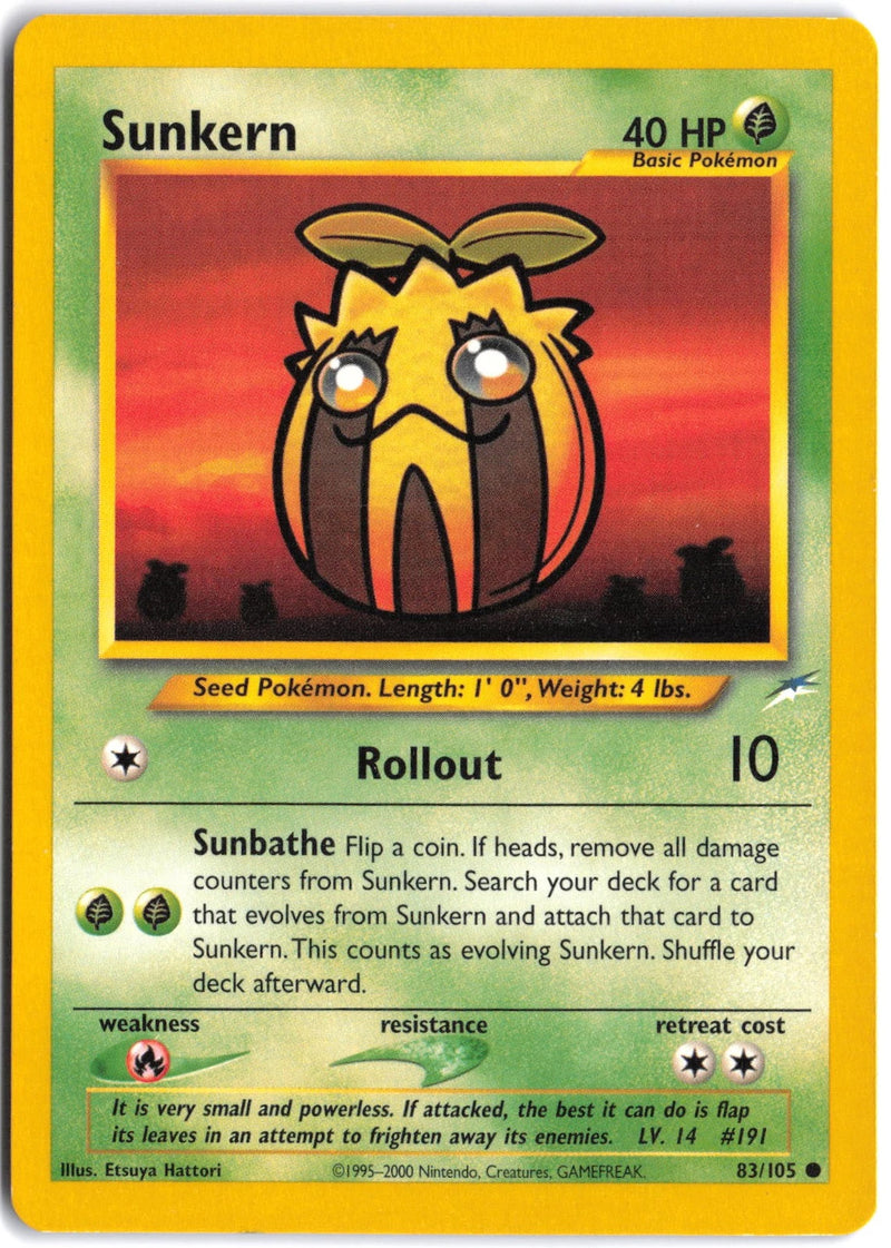 Load image into Gallery viewer, Sunkern #83/105 Neo Destiny Unlimited 2002 NM
