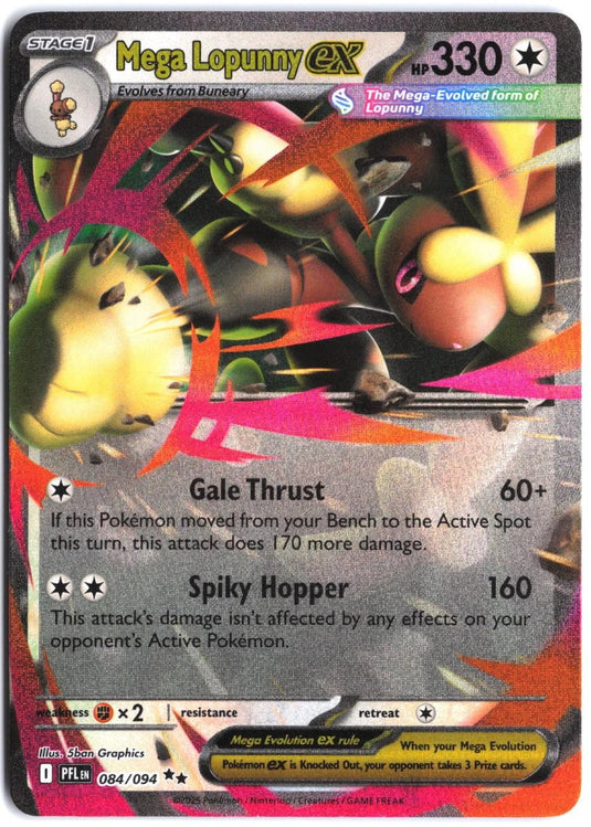 Mega Lopunny ex #084/094 Phantasmal Flames 2025 NM