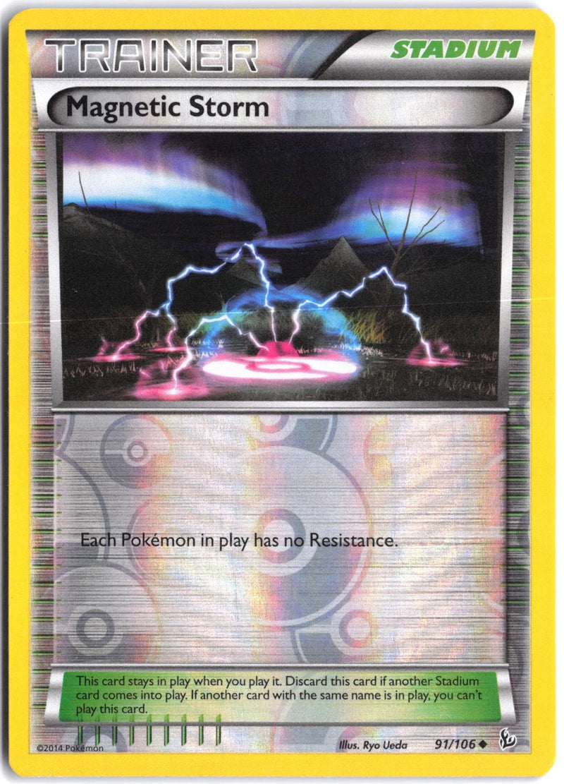 Load image into Gallery viewer, Magnetic Storm #91/106 Reverse Holo Flashfire 2014 MP
