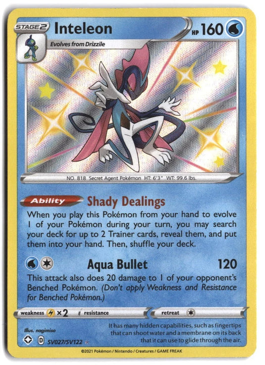 Inteleon #SV027/SV122 Shining Fates 2021 NM