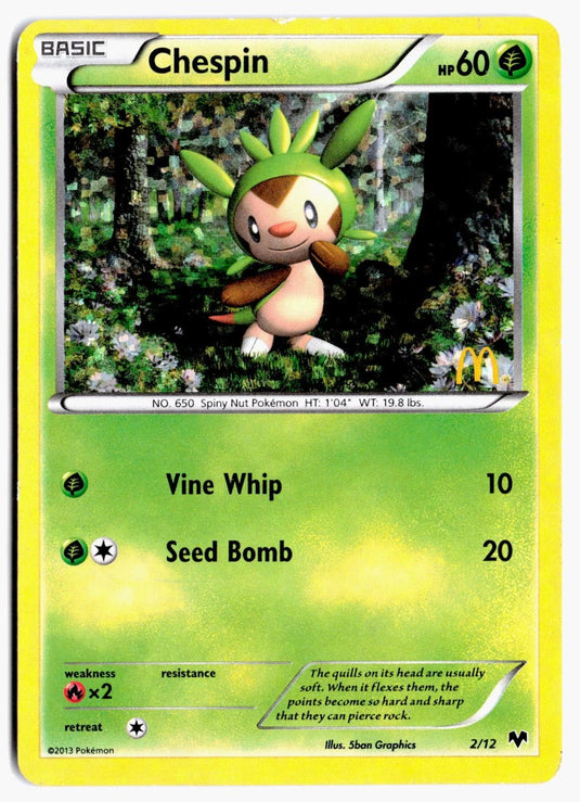 Chespin #2/12 McDonald's Collection 2014 2014 MP